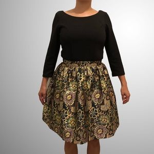 Black and Gold Metallic Dress